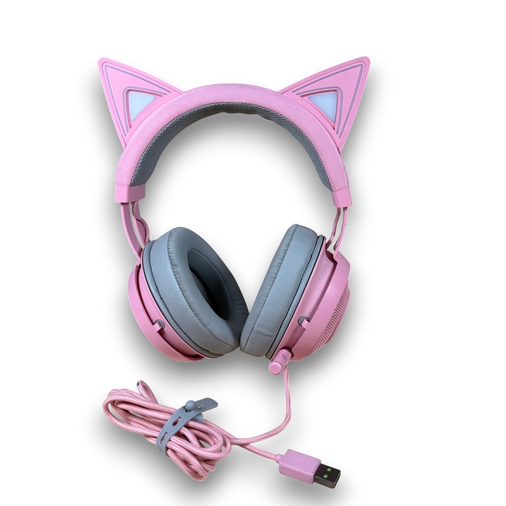 Razer‎ Kraken Kitty Edition Gen 1 RGB Gaming Headset Quartz Pink Wired USB